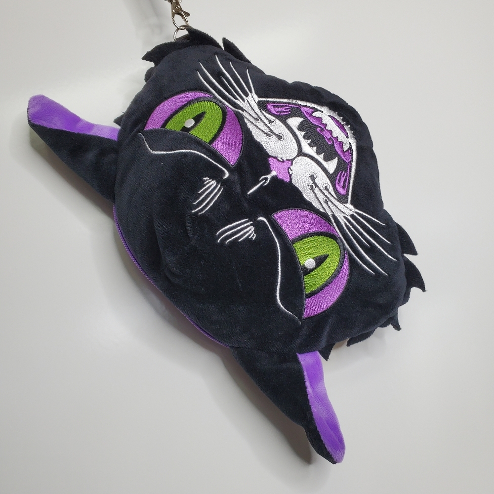 KREEPSVILLE 666 Black Cat Wristlet Kattitude Bag Purse Black Halloween